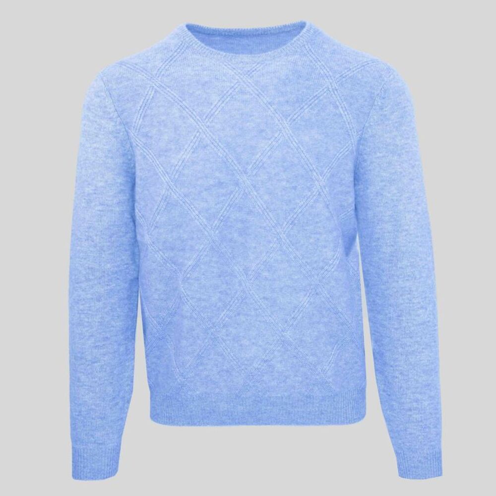 MALO Men's Ium027fcb22 Blue Sweater - S - Picture 3 of 4